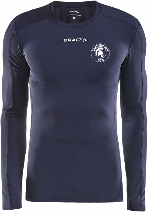Craft - Kg Compression Tee Long Sleeve Kids - Marineblau & weiß