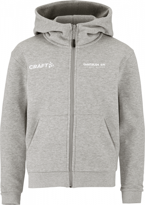 Craft - Kg Hoodie W. Zip Kids - Grå Melange DK