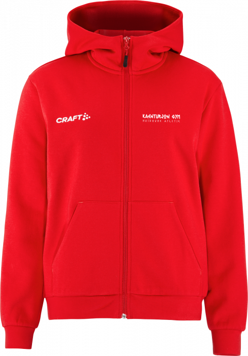 Craft - Kg Hoodie W. Zip Women - Vermelho