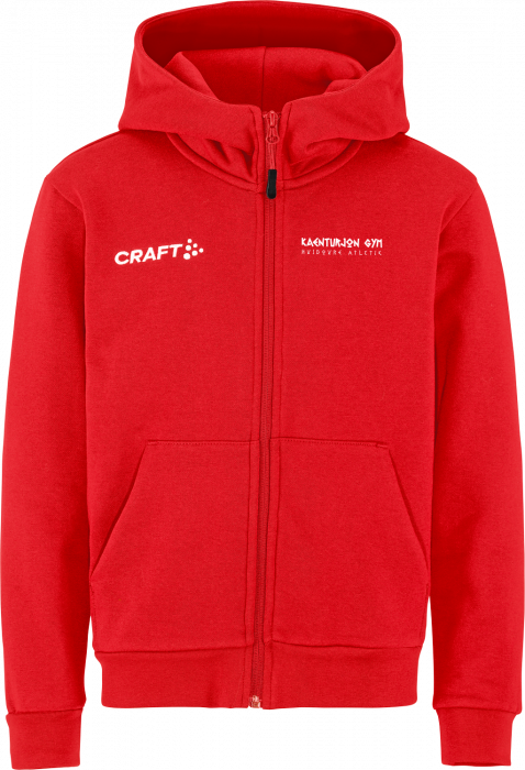 Craft - Kg Hoodie W. Zip Kids - Red